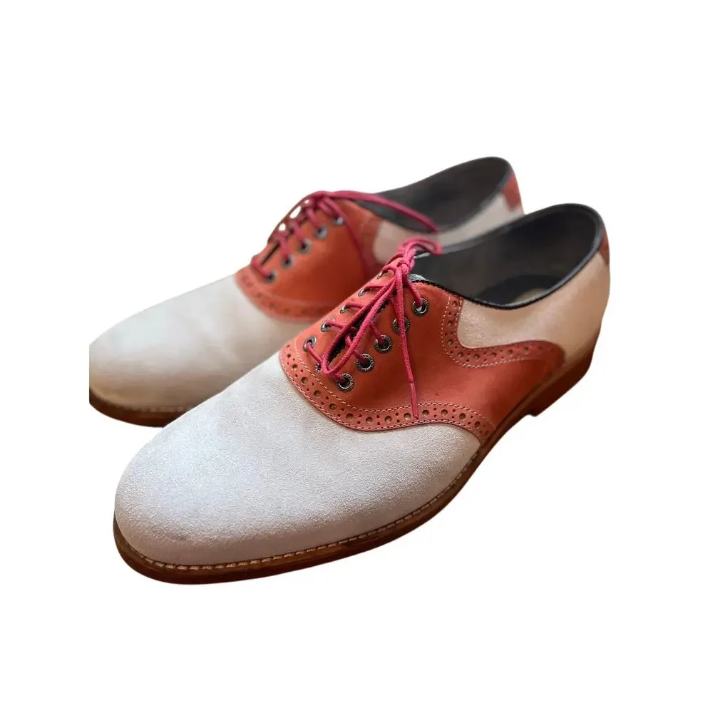 Johnston & Murphy Suede Saddle Shoe Oxford Preppy Academia Quiet Luxury